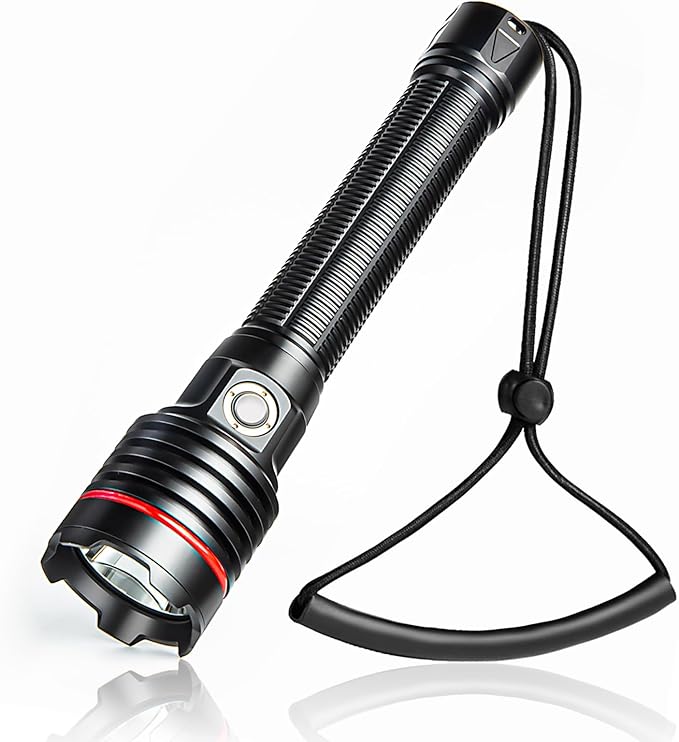 26S 5000 Lumens Dive Light - 5 Modes, 6H Long Runtime Underwater Flashlight, USB-C Rechargeable Diving Torch, IP68 Waterproof 328FT Scuba & Snorkeling Safety Dive Lights for Night Diving
