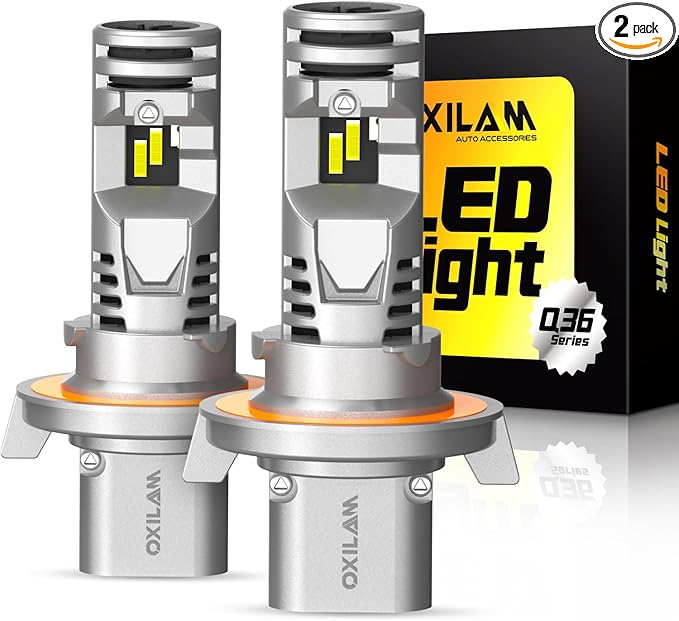 OXILAM H13/9008 Bulbs, 20000LM High Brightness, 6500K Cool White H13 Fog Light Bulb, Real 1:1 Design, Plug and Play, IP68, Pack of 2