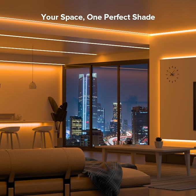 BTF-LIGHTING FCOB COB FOB LED Strip Lights 5V USB Powered 6.56FT 640LEDs Orange Color 8mm Width Dimmable CRI 90+ with 3M Tape Flexible High Density for 3D Printer TV Backlight PC DIY Decor