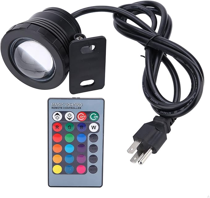 Pond Lights, Color Changing Spotlights Pond Lights Underwater LED Fountain Lights Remote Controlled Waterproof Colored Submersible Lights for Outdoor Garden Pond Fountain