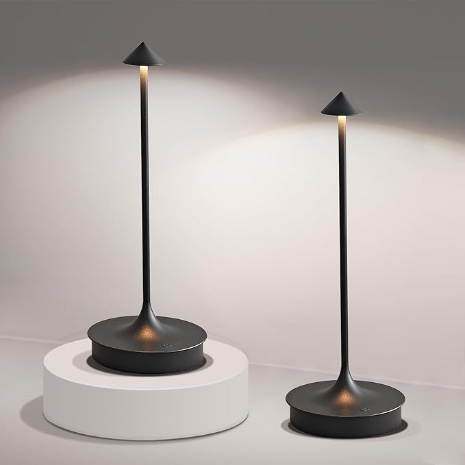Cordless Table Lamp Rechargeable LED Table Lamps Battery Operated 4000mAh Touch Dimmable Wireless Lamp Waterproof Portable Outdoor Table Light for Restaurants and Dining Home Indoor/Outdoor Use