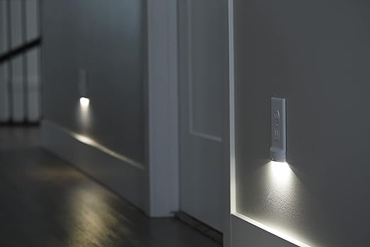 SnapPower 5 Pack MotionLight [for GFCI Outlets] - Motion Detecting LED Night Lights Built-in to Wall Plate - Bright/Dim/Off Options - Auto On/Off Sensor - (GFCI, Black)