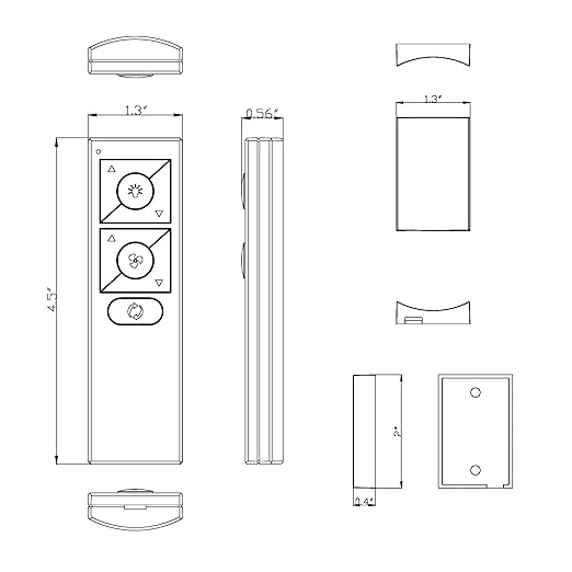 6-Speed Ceiling Fan Wireless Bluetooth Remote Control Wall Cradle in White