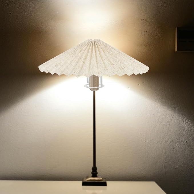 Pleated Fabric Lamp Shade Cover for Pendant and Table Lamps Modern Decorative Light Accessory Umbrella Shape Easy to Install Versatile Home Decor