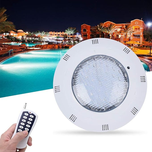 25W 12V LED Pool Light 2000LM RGB Color-Changing Waterproof IP68 Underwater LED Lights 120° Swimming Pool Fountain Pond Colorful Lamp with Remote Controller