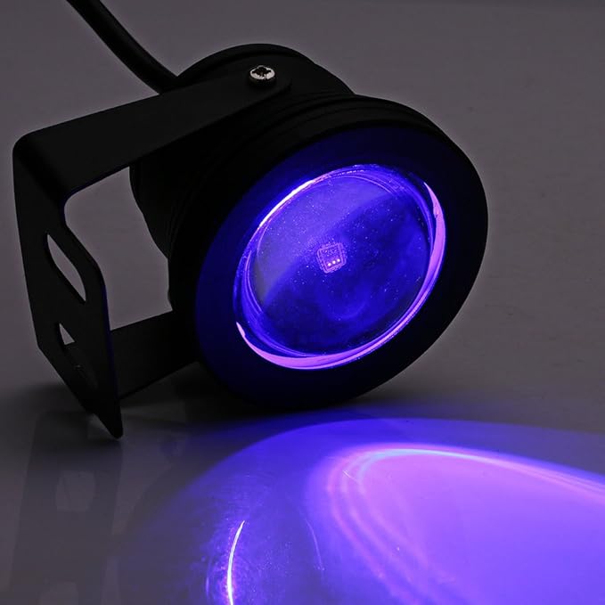 eecoo LED Underwater Light, IP68 Waterproof, Pool Light, 12V 10W Spotlight for Pond, Garden, Fountain, Outdoor Landscape Lighting