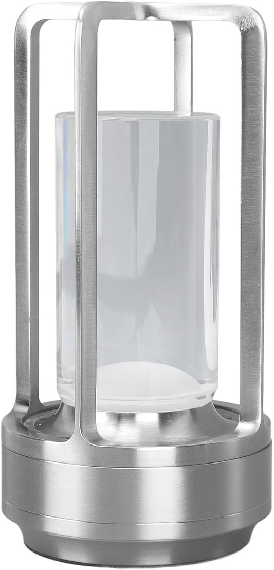 Generic Cordless , 16 Colours Rechargeable Crystal Lantern Lamp, Crystal Lantern, LED Lamp with Touch Control and Remote for Tables, Living Rooms, Offices (Silver), Genericzdbp7wqx0r-12