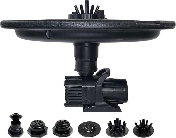 HALF OFF PONDS Floating Fountain, 1/3 HP Pond Aerator, 100 ft Cord, 5,200 GPH Water Pump, 9 Spray Patterns, Energy-Efficient Pump - for Ponds & Water Gardens