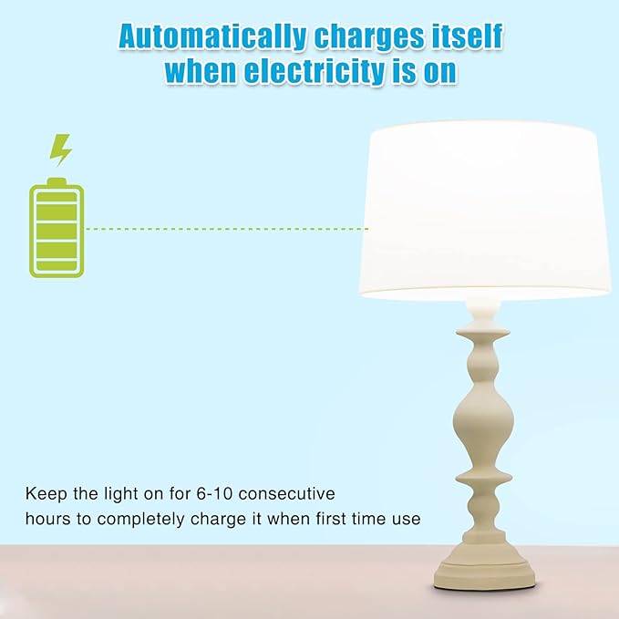 Rechargeable Light Bulbs, Back Up Battery Light Bulbs, 15W 80W Equivalent 6000K 1200mAh Battery Operated Light Bulb for Power Outage Hurricane, Emergency Lights for Home Power Failure, Pack of 4