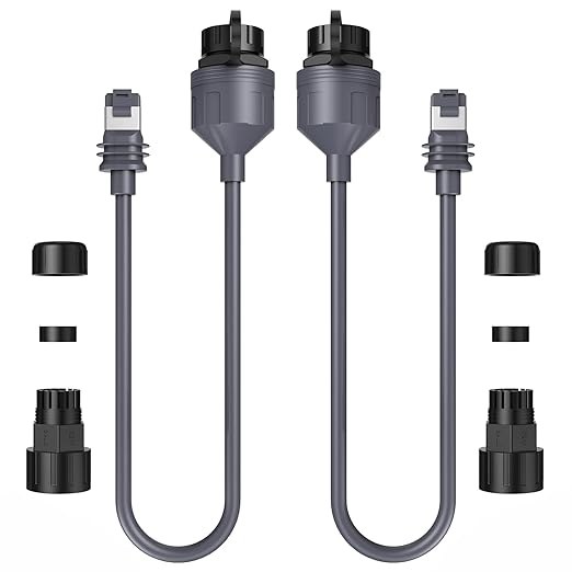 QUIDDITY Starlink Ethernet Adapter, Compatible with Starlink V3/Mini Dishy IP68 Water-Resistant Starlink Extension Cable to RJ45 Female Connectors Coupler for SPX V3 Dish(2 Pack)