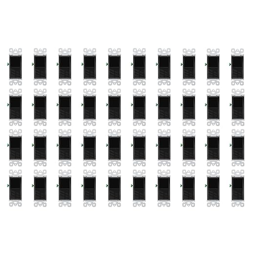 Greencycle Black Single Pole Rocker Light Switch,40PCS Paddle Light Switch 15 Amp,Sp Switches White,120V-277V AC,On/Off Wall Switches, Residential/Commercial Grade,Home & Office,UL/CUL