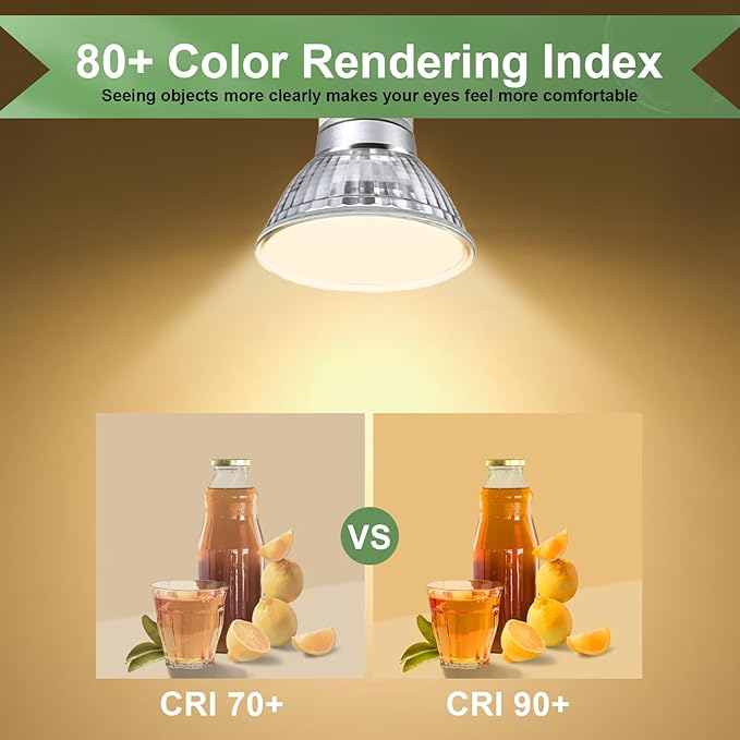 GU10 120V 50W Halogen Light Bulbs for Track and Range Hood, GU10+C Candle Warmer Lamp with Dimmable, 2700K Warm White, 6000+Hours Long-Lasting Pack of 6