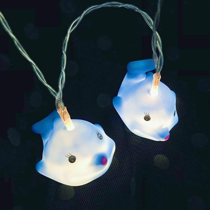 Cute Animal Dolphin String Lights,10 LED Dolphin Night Light Fairy Light Battery Operated for Children Bedroom Party Christmas Decoration (Dolphin)