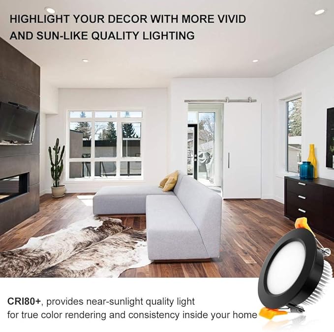 YGS-Tech 2 Inch LED Recessed Lighting, Dimmable Downlight 3W(35W Halogen Equivalent), CRI80, 3000K Warm White Ceiling Light with LED Driver(16 Pack)