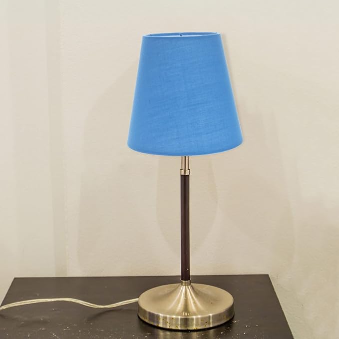 Lurrose Barrel Fabric Lampshade Cloth Lamp Shade Wall Lamp Covers Replacement Lamp Shade for Table Floor Pendant Lamp, Blue