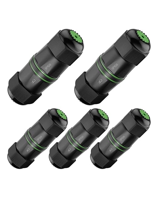 Waterproof rj45 Coupler Cat6(3.48in), IP68 Waterproof Ethernet Coupler Female to Female, Gold-Plated and Shielded Outdoor Ethernet Coupler for CAT6/CAT5E/CAT5 Network Cables PoE, 5-Pack