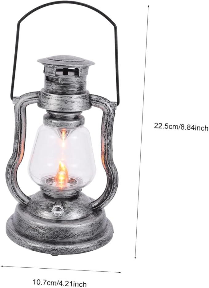 Decorative Night Lamp Retro Handheld Lantern Rechargeable Vintage Light for House Decor