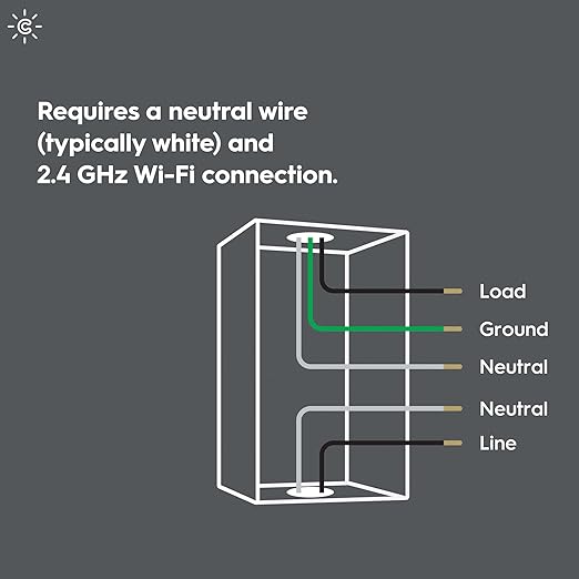GE Lighting CYNC Smart Dimmer Light Switch, Neutral Wire Required, Bluetooth and 2.4 GHz Wi-Fi 4-Wire Switch, Compatible with Alexa and Google Home (2 Pack)