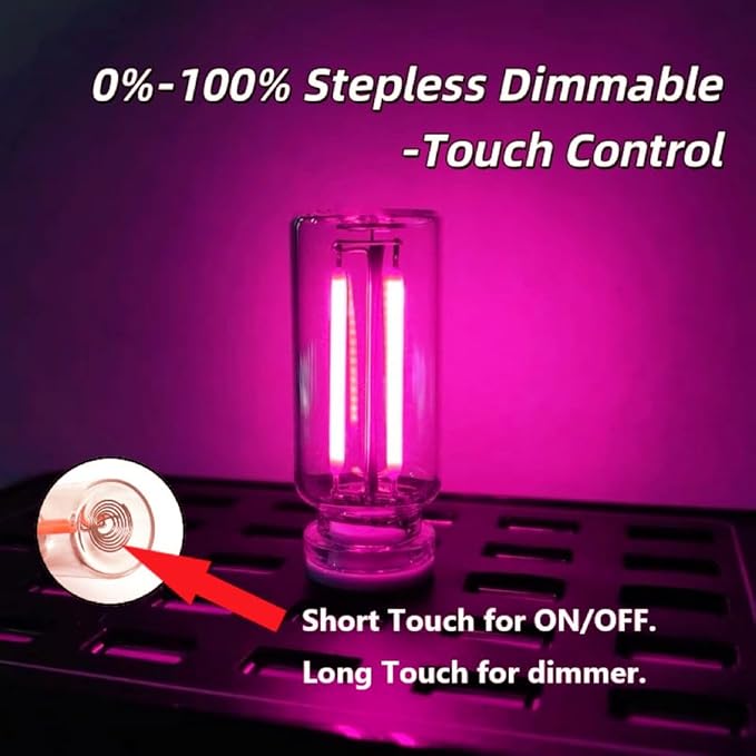 Dimmable Pink USB Touch Control Led Lights for Car, Cute Interior Truck Lights, Retro Led Night Light Ambient Lighting, Glass USB Mood Lamp Bedroom, Car Accessories for Men Women
