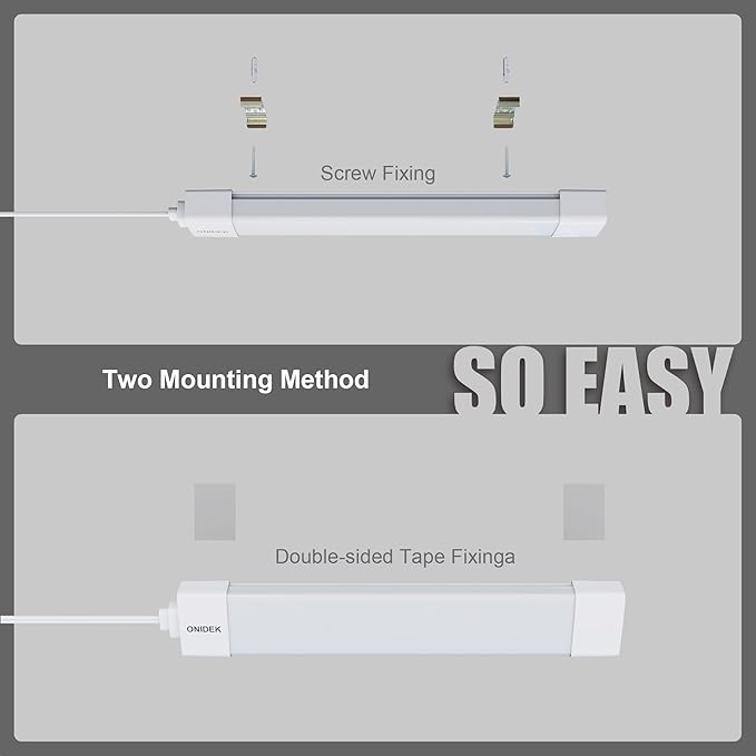 Under Cabinet Lights with Plug. 3000K-6500K Dimming and Color. with Wireless Control Panel and Remote Control.15W 1500LM for Garage, Kitchen, Bathroom, Closet, Office (16 inch-2pcs)