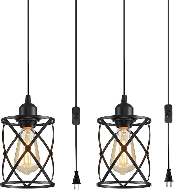 Farmhouse Pendant Lighting,Chandelier Industrial Pendant Light, Modern Kitchen Island Lights Fixtures Ceiling Hanging Dining Room Living Room