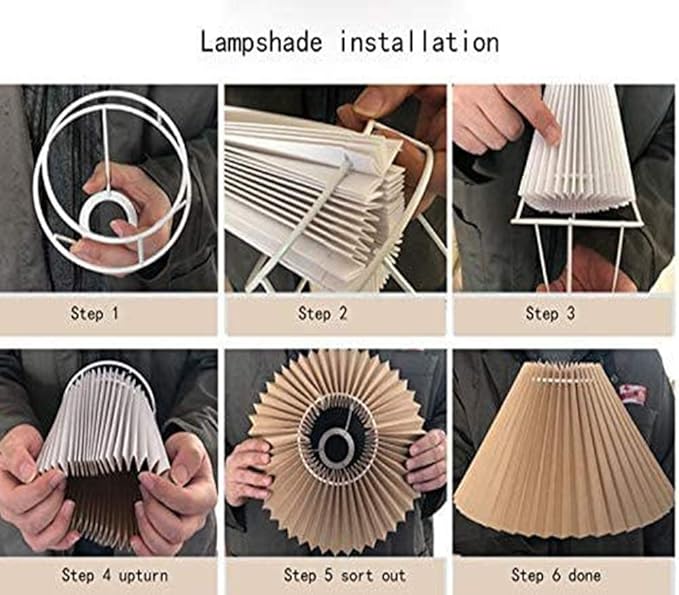 Korean Pleated Table Lamp Ins DIY Ceramic Table Lamps for Living Room Home Deco Cute Lamp with Tricolor Led Bulb Beside Lamp…