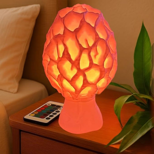 Morel Mushroom Lamp - USB Powered 15-Color Table Light with Remote & Switch - Cozy Soft Glow Nightlight - Unique Fungus Decor - Boho Cottage core Aesthetic