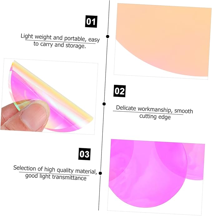 10pcs Colorful Sunset Light Gel Filter Photography Films for Strobe Flash and Led Lights for Creating Dazzling Atmosphere Photos and Videos