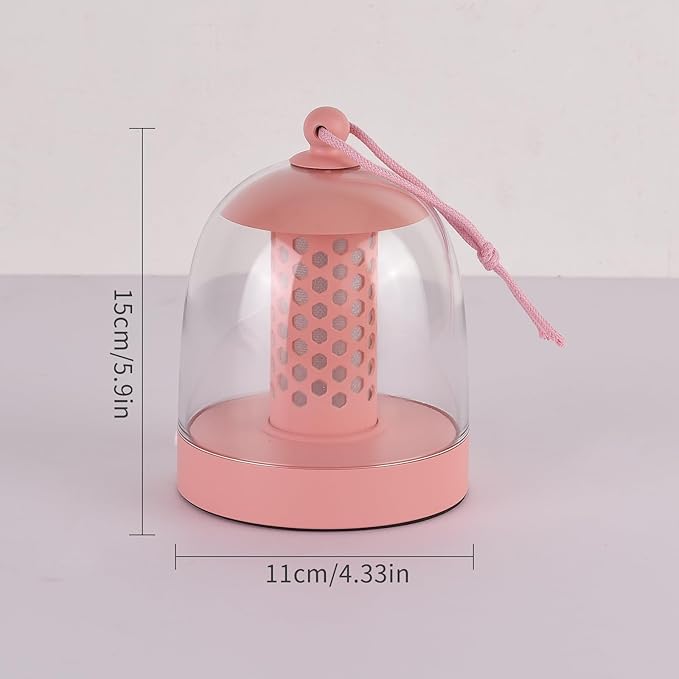 Camping Lantern, IPX4 Waterproof Touch Control LED Night Light, USB Rechargeable & Long Lasting Battery, Portable Hanging Tent Lamp for Outdoor Camping Hiking Backpacking, Pink