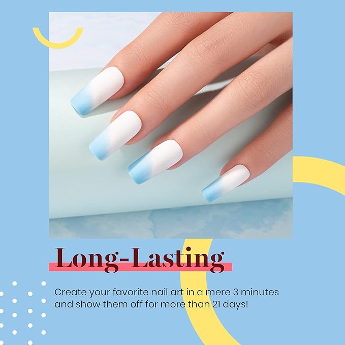 Beetles Baby Blue Gel Polish, 15ml Blue Gel Nail Polish Soak Off Nail Art Manicure Salon DIY Design at Home Gifts for Woman