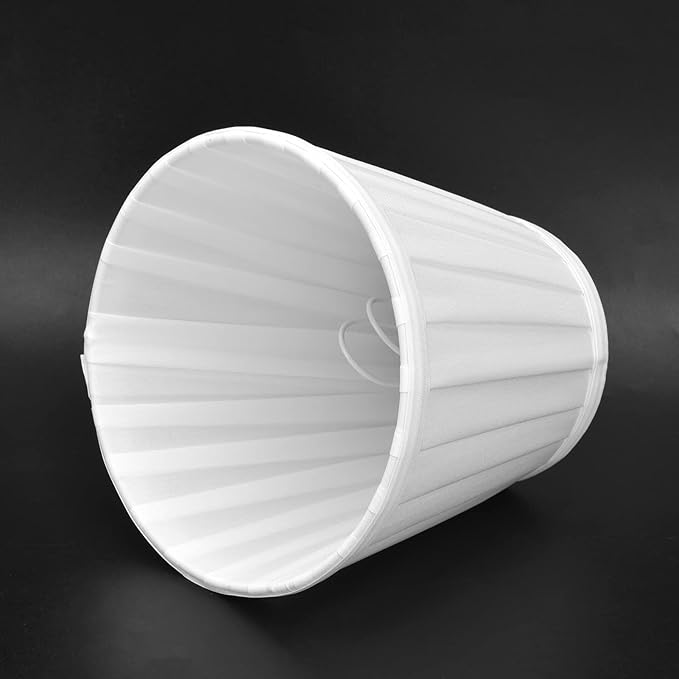 Small Lamp Shades Set of 2, 3.6x5.6x5.1 Inches Pleated Fabric Sconce Lampshades Modern Clip On Chandelier Shades Cover for E14 Bulb, Table Lamps, Floor Lamps (White)