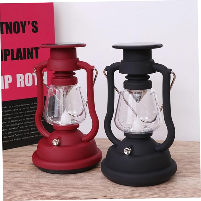 HANABASS Solar Lanterns Outdoor Retro Horse Lamp Rechargeable Camping Light Led for Hiking Emergency Use