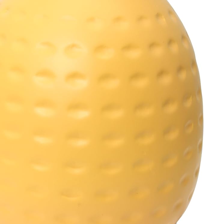 Simple Designs LT1161-YLW 12.5" Chic Glow Petite Dimpled Ceramic Table Lamp, for Bedroom, Office, Living Room, Stylish Spaces, Yellow