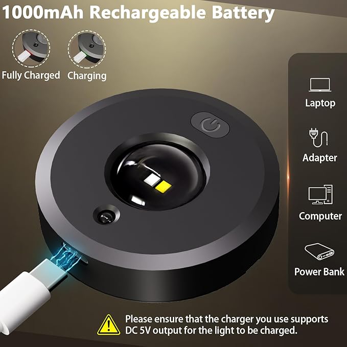 Rechargeable Puck Lights with Remote - 6 Pack LED Under Cabinet Lighting, Color Changing, Dimmable, 1000mAh Battery Powered, Timer, Night Light, for Kitchen, Closet and More, Size: 2.56”