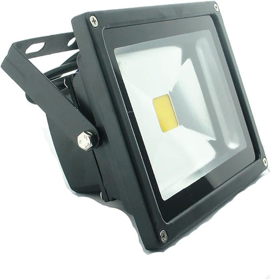 QUANS 20W 12V 24V AC DC Ultra Bright White LED Security Wash Flood Light Floodlight Lamp High Power Black Case Waterproof IP65 Superbright 6000K 6500K (Cool White), 12-24V Input Low Voltage
