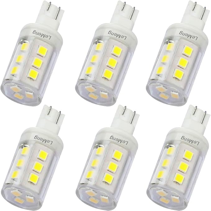 3W T10 Wedge Base RV 921 LED Light Bulb 12VAC/DC Landscape Garden Patio Path Driveway Malibu, RV Camper Trailer Motorhome Marine Boat Dome Fixture Lighting(6000K Daylight White)-6 Pack