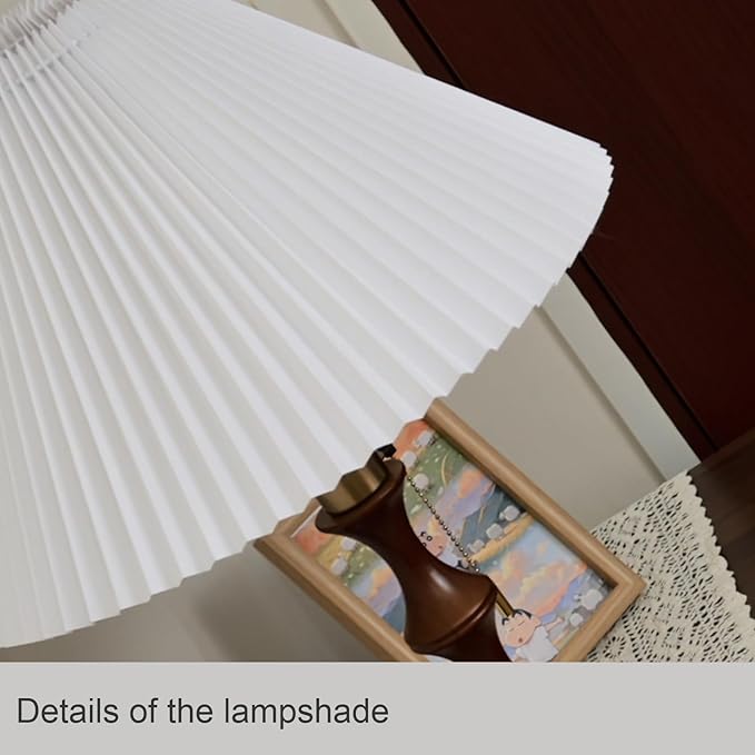Large Pleated Lamp Shade for Arc/Arched Floor Lamps Replacement spider lampshade 5.9"Top X 21.5"Bottom X 13.8"High-White