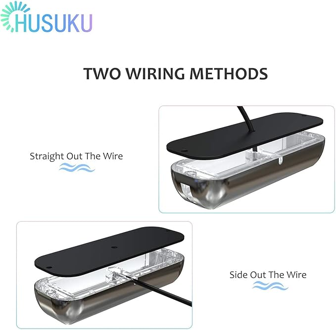 HUSUKU SOOP3 Plus (2.0) 84LED 3000LM 180° Marine Led Underwater Boat Light, 10-36V Boat Under Water Lights, Upgraded IP68 Waterproof 316 Stainless Transom Mount Cockpit Yacht Interior Light, 1PCS