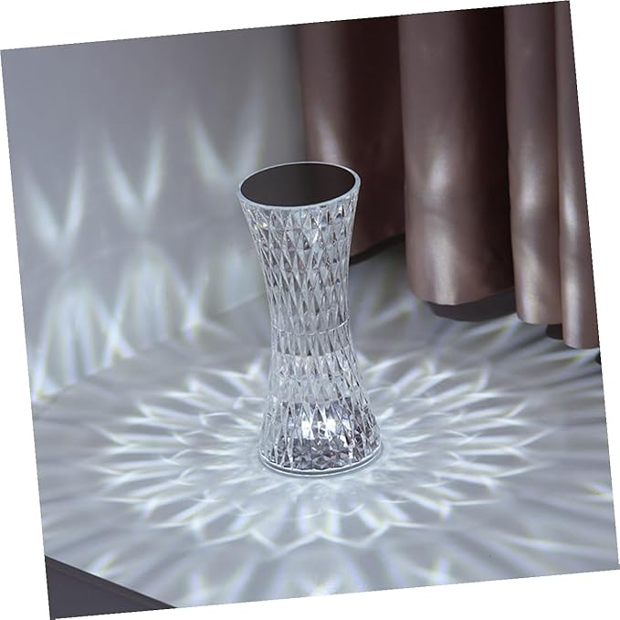 USB Rechargeable LED Desk Lamp with Touch Control and Remote, 16-Color Crystal Diamond Bedside Table Lamp for Bedroom Home Decoration, Small Waist Ambient Night Light