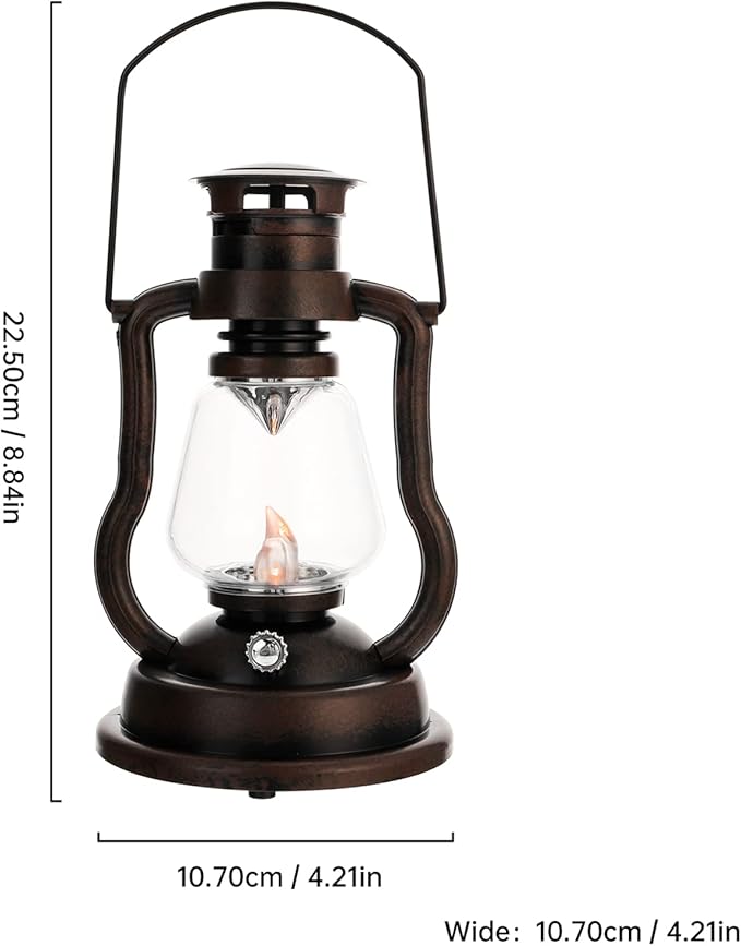 IMIKEYA 1pc Retro Kerosene Lamp Rechargeable Vintage Lantern for Home Decor Cozy Atmosphere for Bars Hotels and Festive Celebrations Battery Not Included