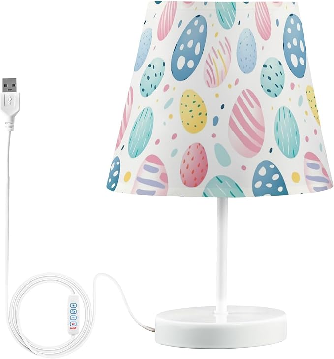 Easter Ege Table Lamp 3-Way Dimmable LED Bedside Lamps for Bedroom Living Room Office Desk LED Bulb Included