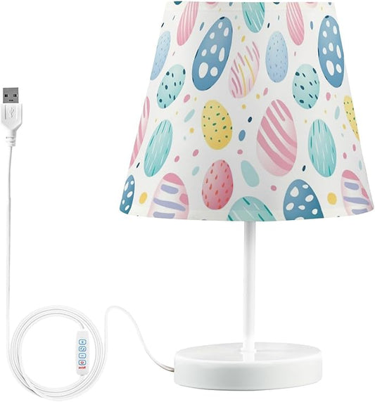 Easter Ege Table Lamp 3-Way Dimmable LED Bedside Lamps for Bedroom Living Room Office Desk LED Bulb Included