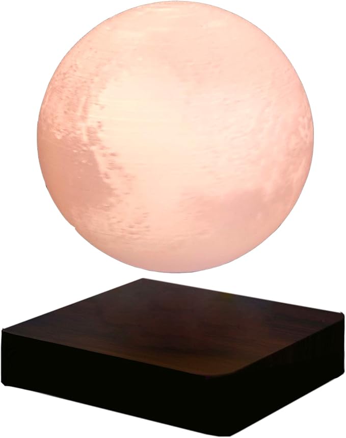 ACEDOAMARE Night Light Moon Light Magnetic Floating Planet Lamp Interior 3D Print LED Bedside Nursing Creative Gift Table Lamp (13cm Mercury)