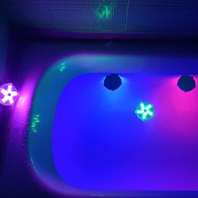 DeeprBetter Floating Pool Lights,Color Changing Waterproof Hot Tub Lights,3.3" Hot tub Accessories,Magnet Led Pool Light for Above Ground Pools,Floating Light for Pond,Bath,Spa,Shower-3pcs