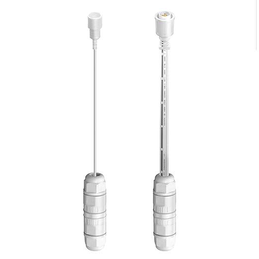 3-Pin Wire Connector Pair (2-Pack) for Eufy Permanent Outdoor Lights E22, IP68 Waterproof Splice Kit for E22 Cuttable Lights, Male & Female Set