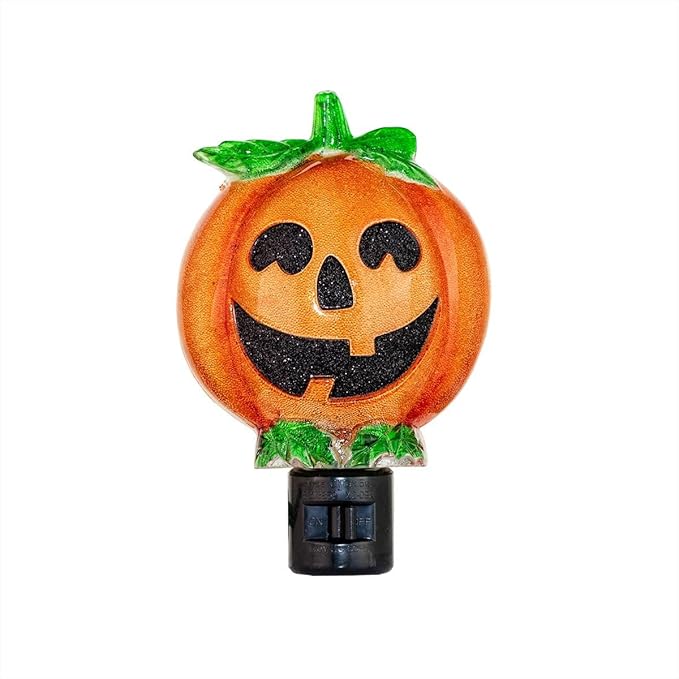 Novelty Lights LED Lamp Pumpkin Halloween Decoration Night Light with Swivel Plug