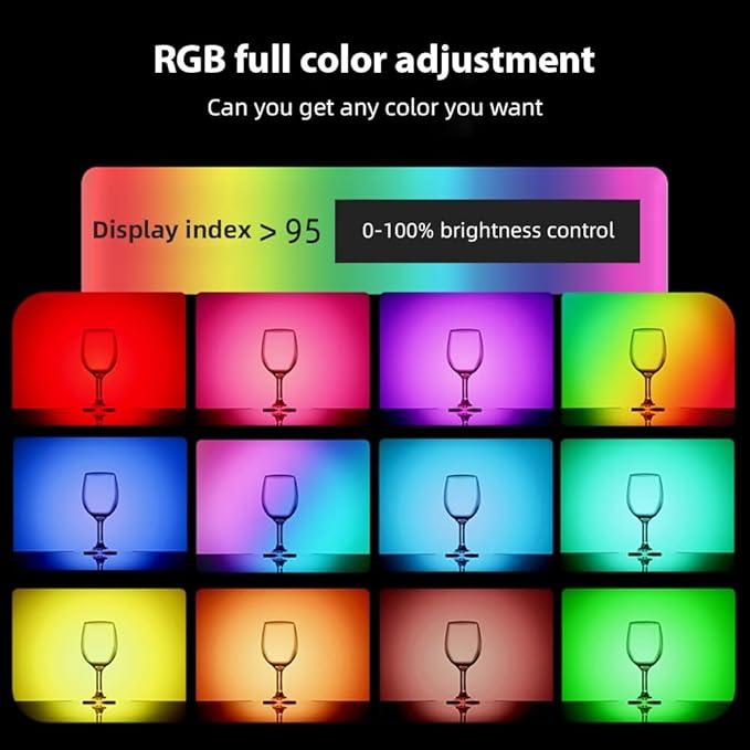 Andoer Magnetic Pocket RGB Video Light Photography Fill Light 2500K-9000K Dimmable 20 Lighting Effects Video Conference Light for Computer Tablet Mobile Phone DSLR Camera with Clip Cold Shoe Adapter