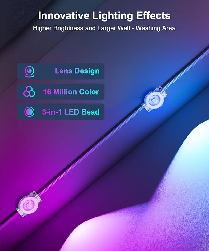 Nexillumi 400ft Permanent Outdoor Lights for House, 2025 New Smart RGB Christmas Lights Outdoor with APP Remote Control, IP67 Waterproof Eternity Eaves Lighting for Christmas Decorations