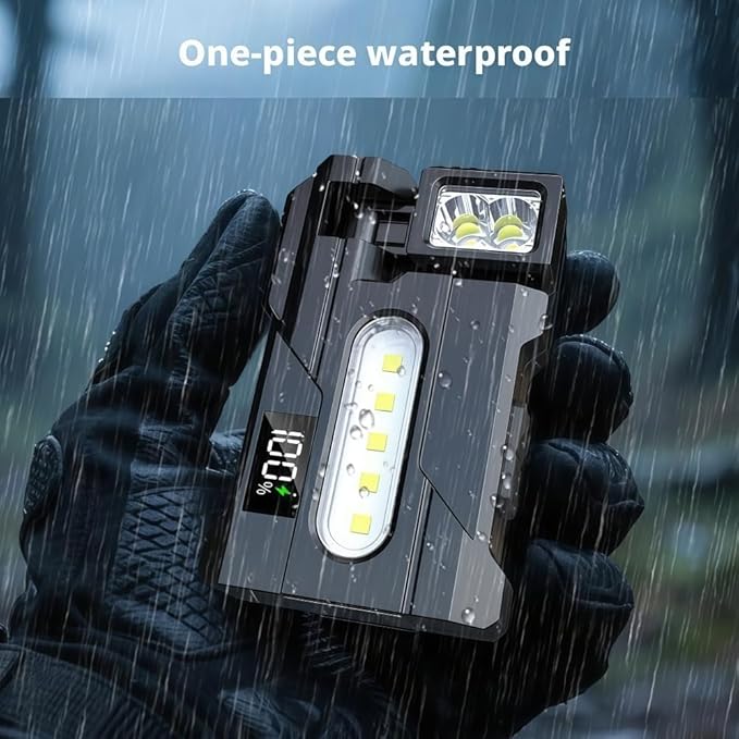 G5 EDC Flashlight 400 Lumens, 3 Modes Dual Light, 180° Rotatable Magnetic Torches, Portable Pocket Torch with Keychain for Outdoor Emergency Camping Daily Carry (1 Pc)