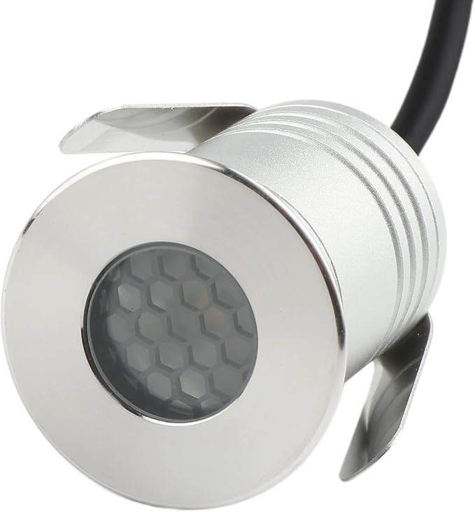 LED In-Ground Well Lights Anti-Glare,1W 12V-24V DC, IP67 Waterproof Recessed Lamp,Buried Underground Outdoor Landscape Lighting,Warm White 3000K(1 Watt)